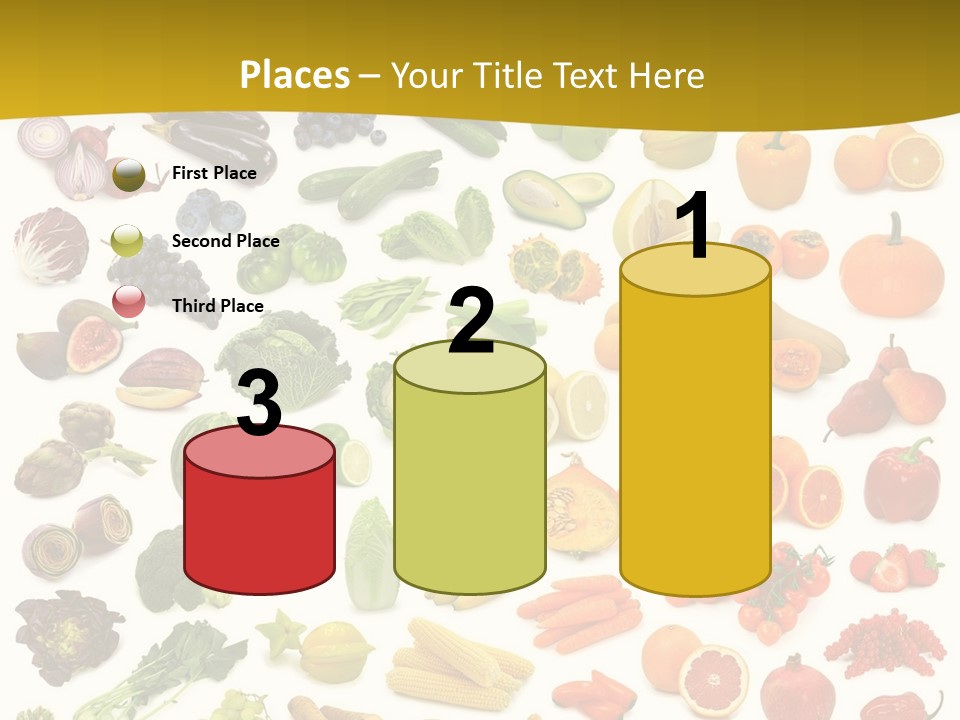 Vegetarian Fruit Assortment PowerPoint Template