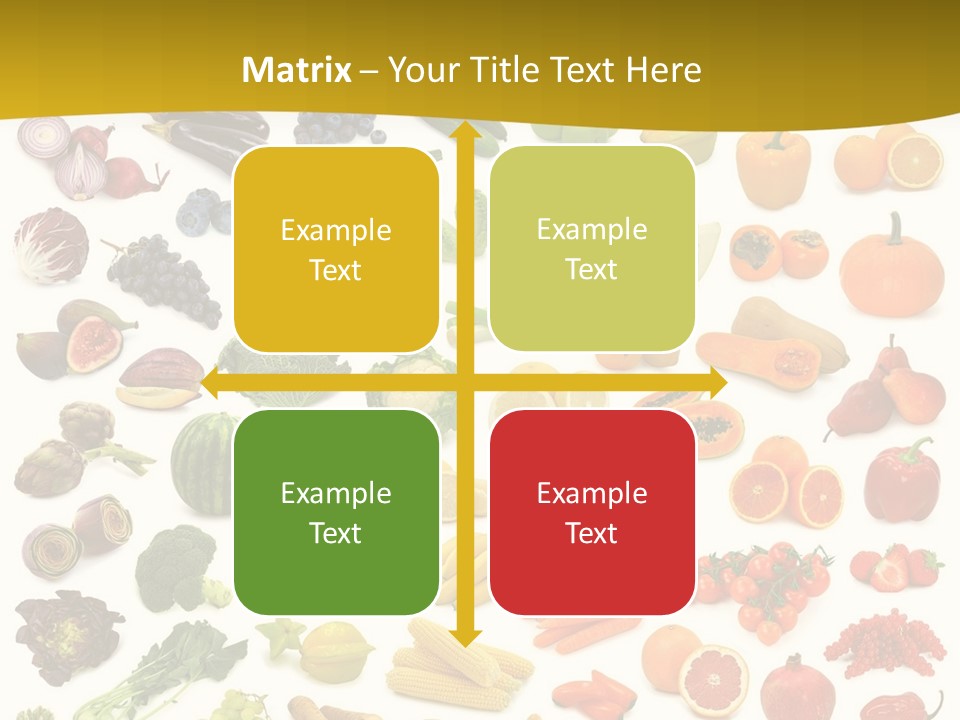Vegetarian Fruit Assortment PowerPoint Template
