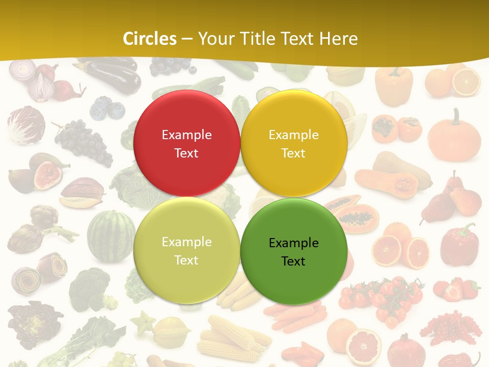 Vegetarian Fruit Assortment PowerPoint Template