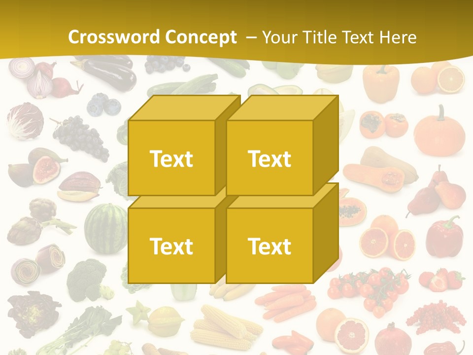 Vegetarian Fruit Assortment PowerPoint Template