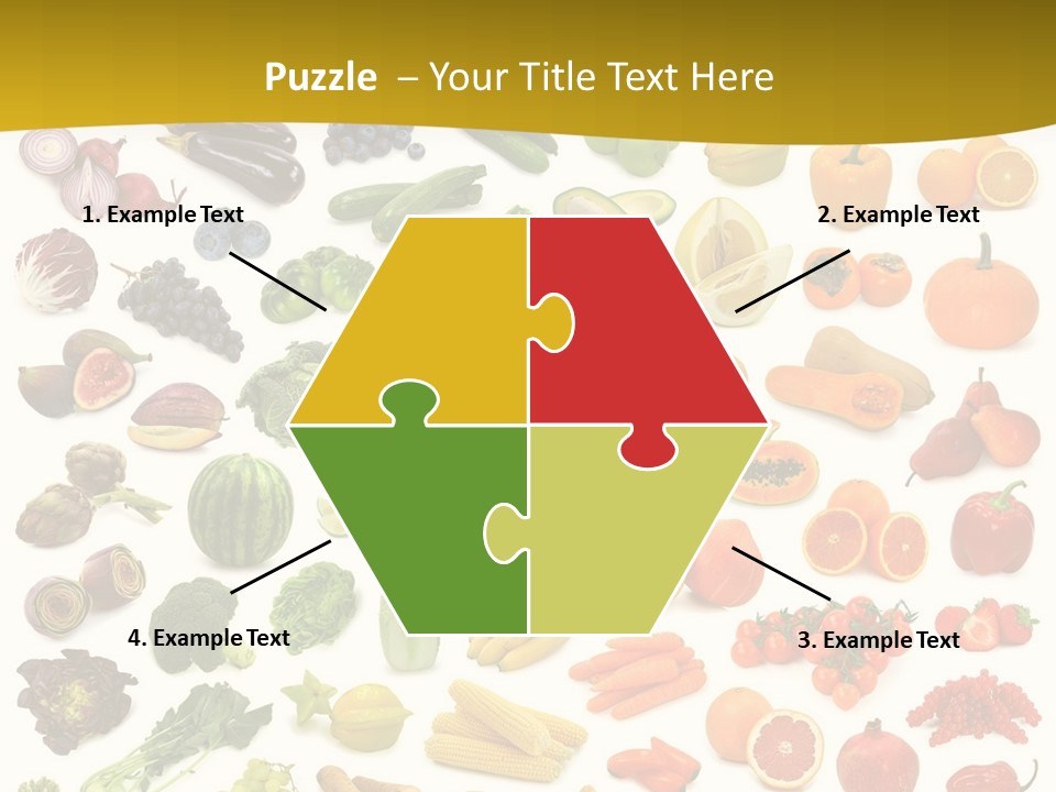 Vegetarian Fruit Assortment PowerPoint Template