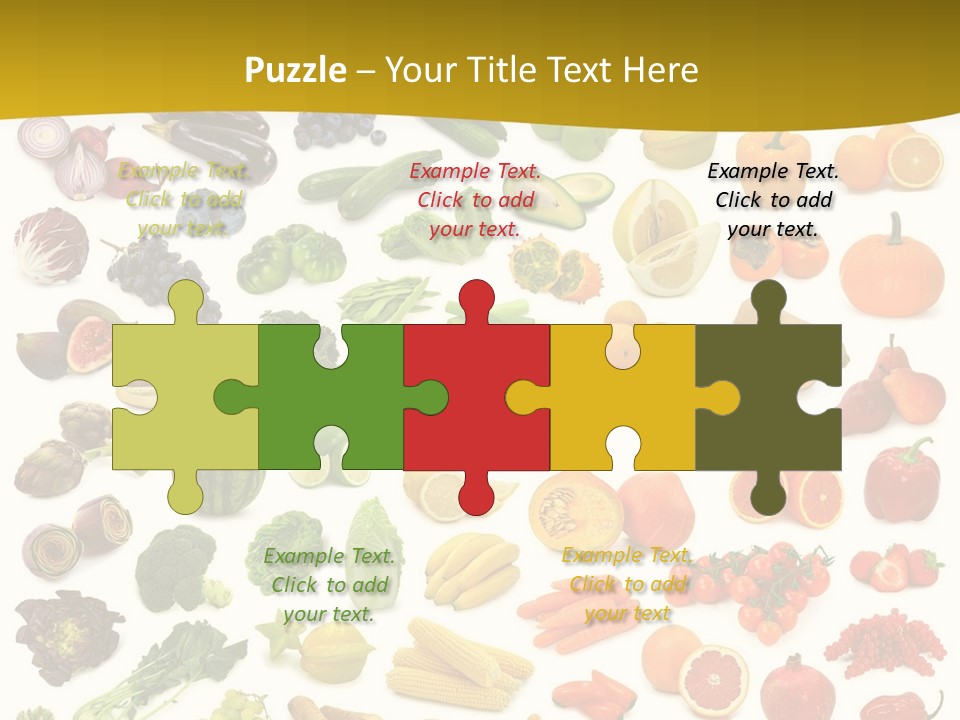 Vegetarian Fruit Assortment PowerPoint Template