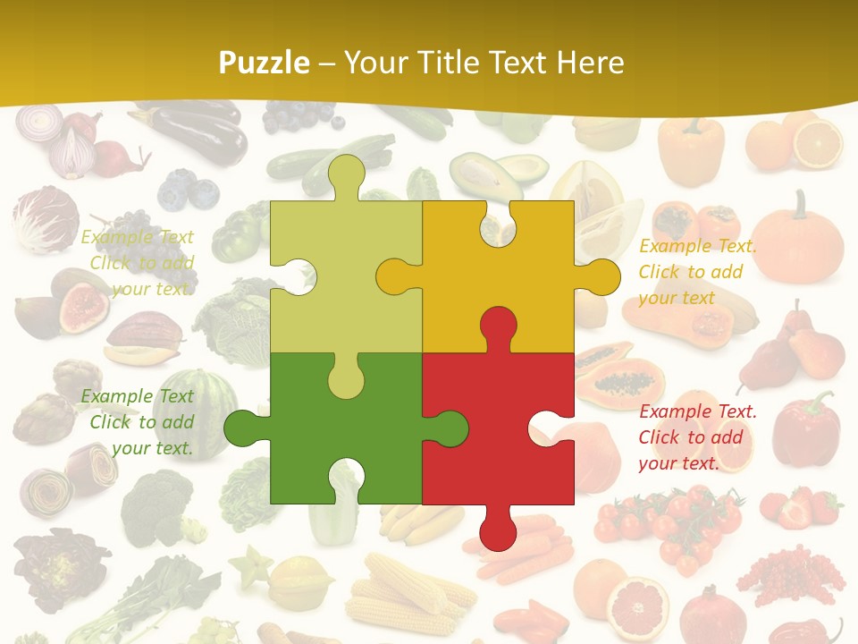 Vegetarian Fruit Assortment PowerPoint Template