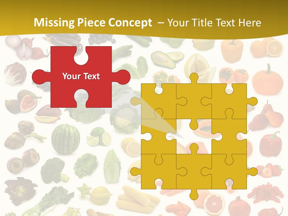 Vegetarian Fruit Assortment PowerPoint Template