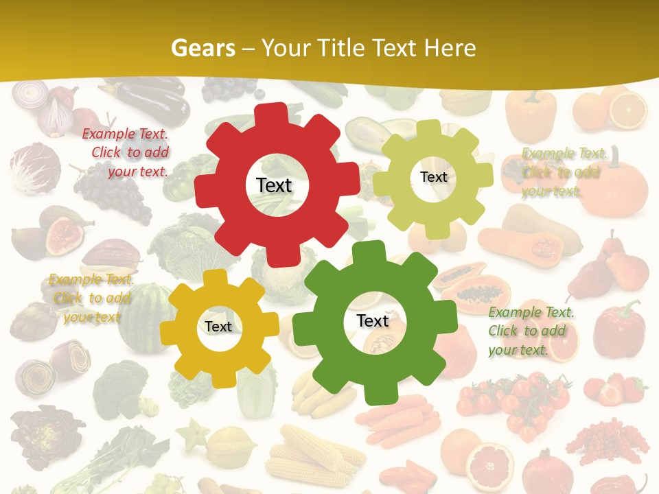 Vegetarian Fruit Assortment PowerPoint Template