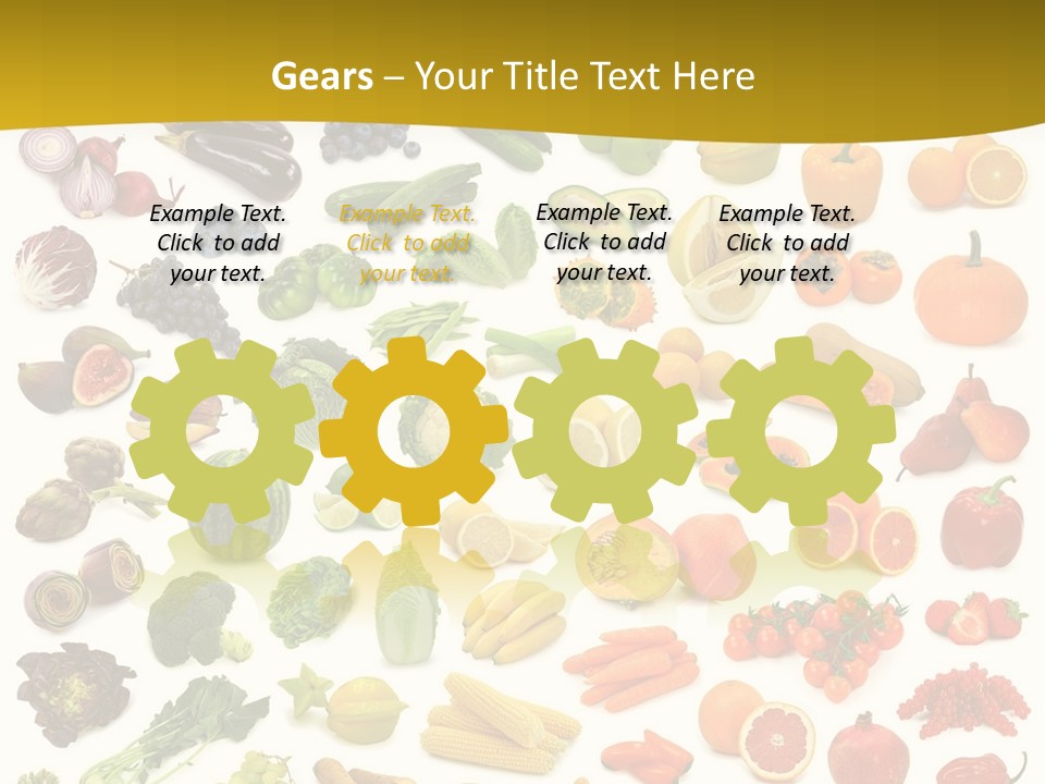 Vegetarian Fruit Assortment PowerPoint Template