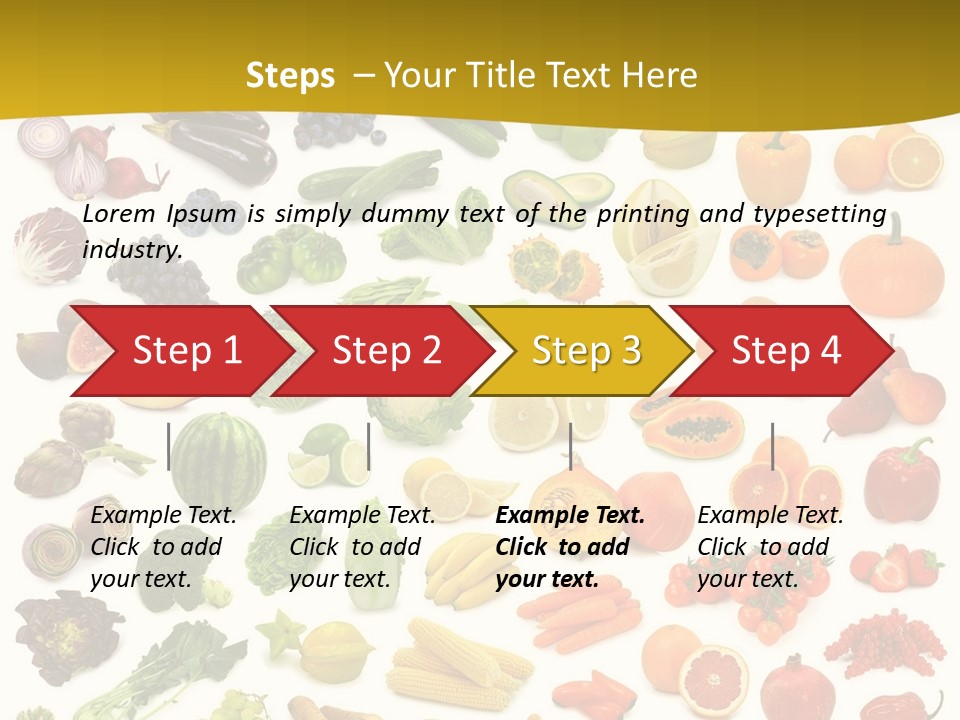 Vegetarian Fruit Assortment PowerPoint Template