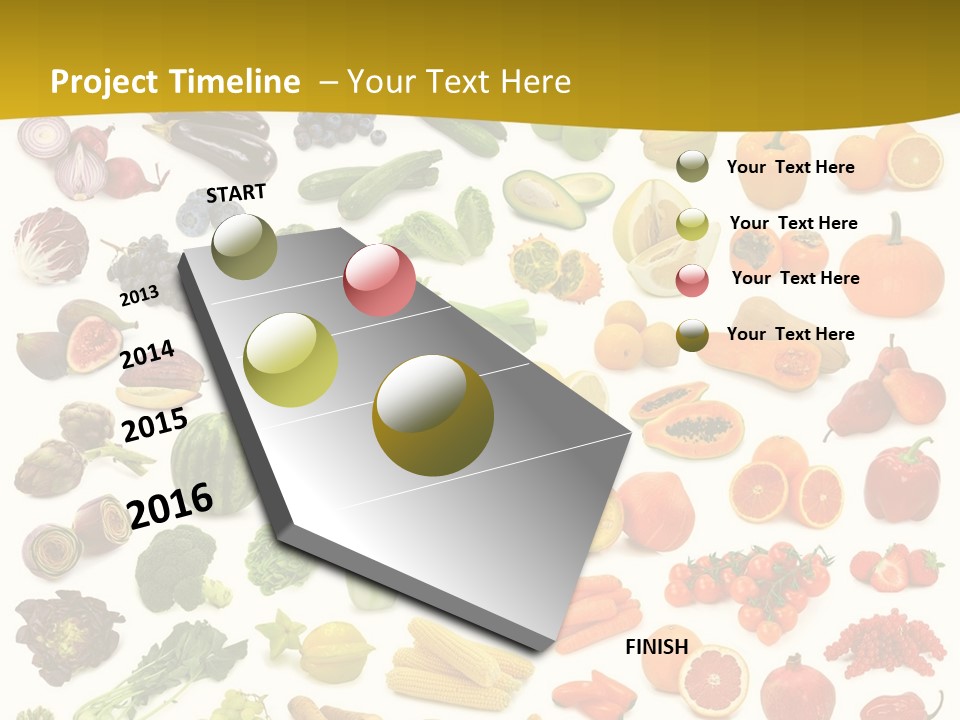 Vegetarian Fruit Assortment PowerPoint Template