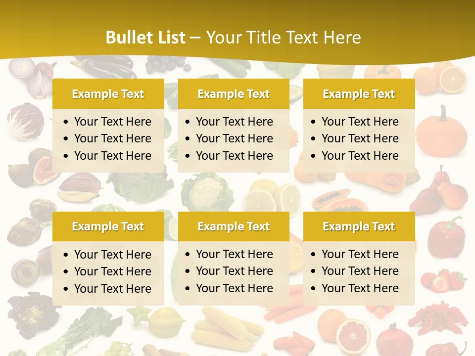 Vegetarian Fruit Assortment PowerPoint Template