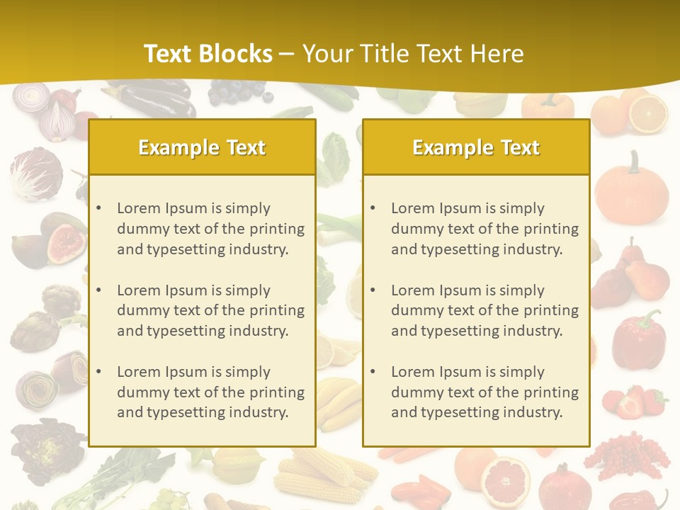 Vegetarian Fruit Assortment PowerPoint Template