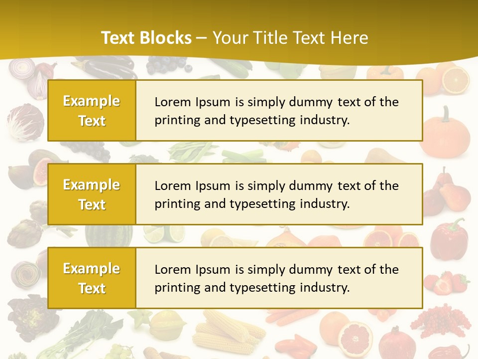 Vegetarian Fruit Assortment PowerPoint Template