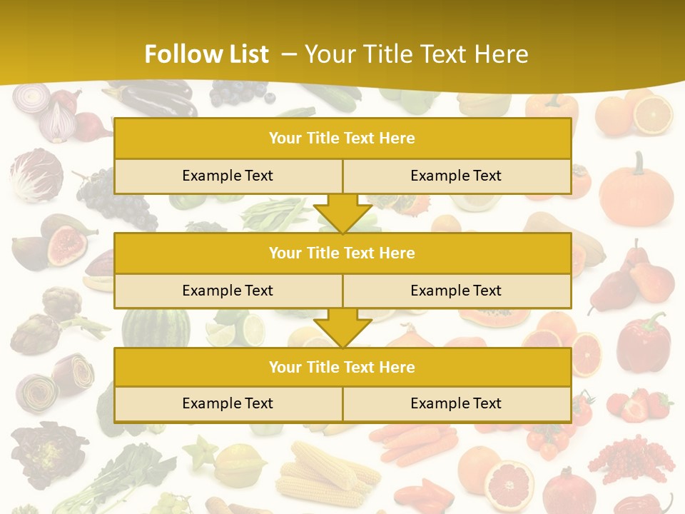 Vegetarian Fruit Assortment PowerPoint Template