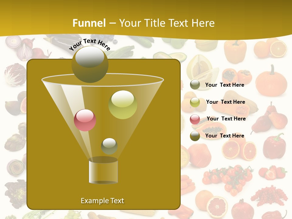 Vegetarian Fruit Assortment PowerPoint Template