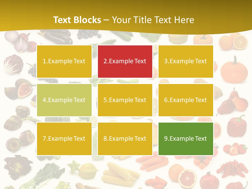 Vegetarian Fruit Assortment PowerPoint Template