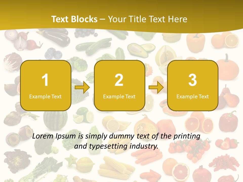 Vegetarian Fruit Assortment PowerPoint Template
