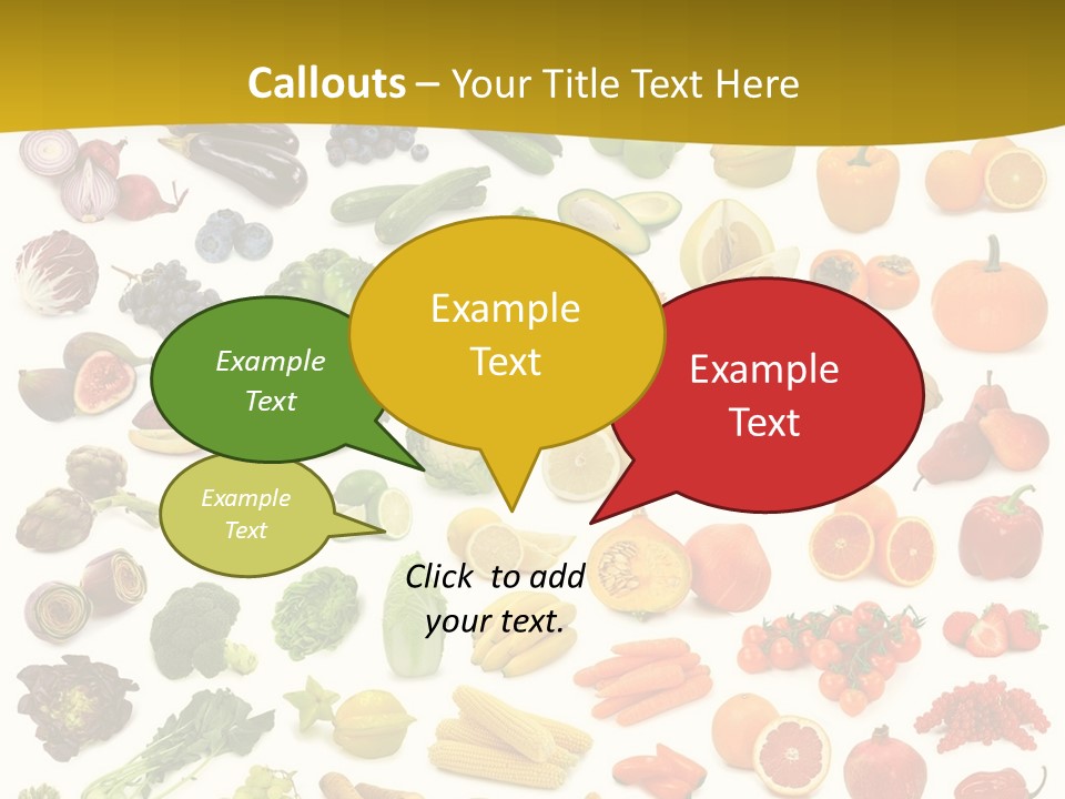Vegetarian Fruit Assortment PowerPoint Template