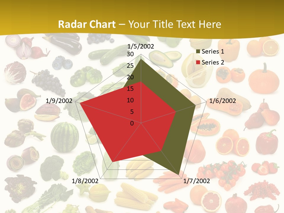 Vegetarian Fruit Assortment PowerPoint Template