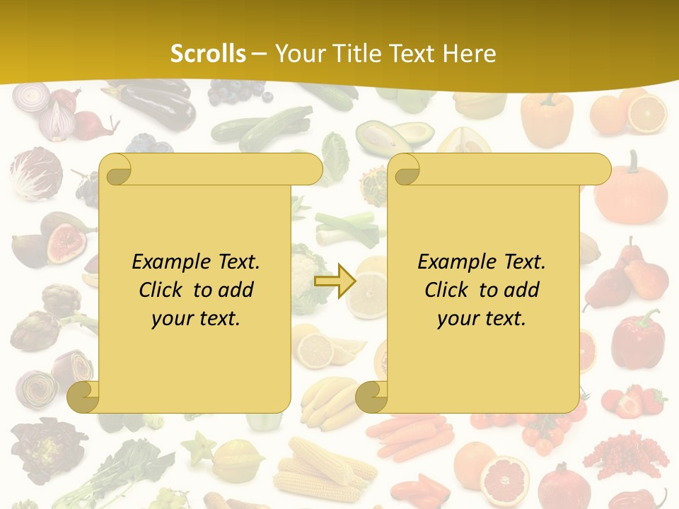 Vegetarian Fruit Assortment PowerPoint Template