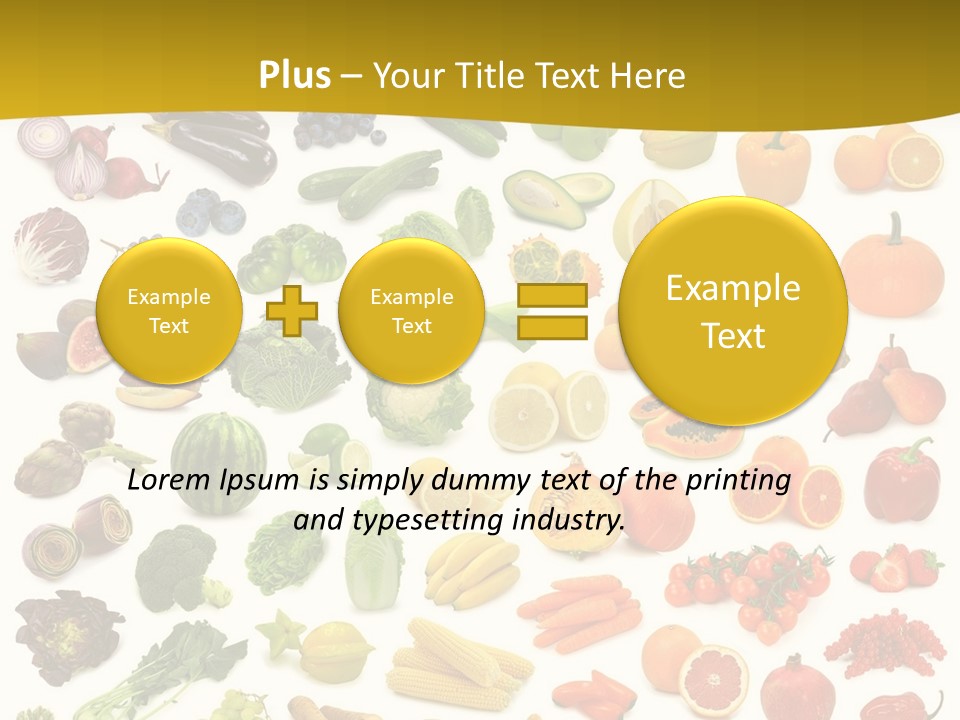 Vegetarian Fruit Assortment PowerPoint Template