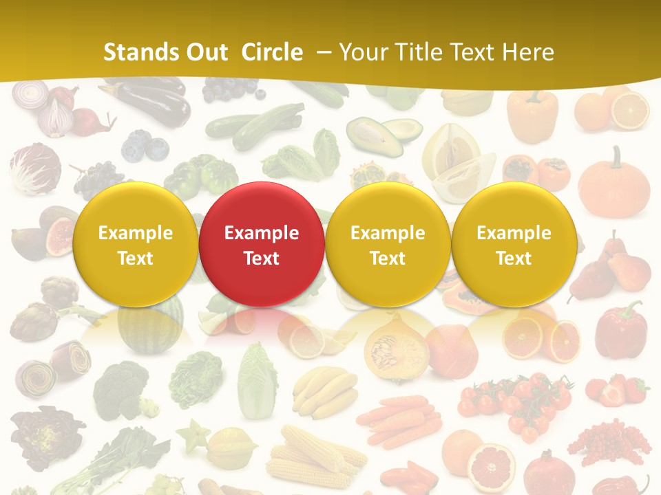 Vegetarian Fruit Assortment PowerPoint Template