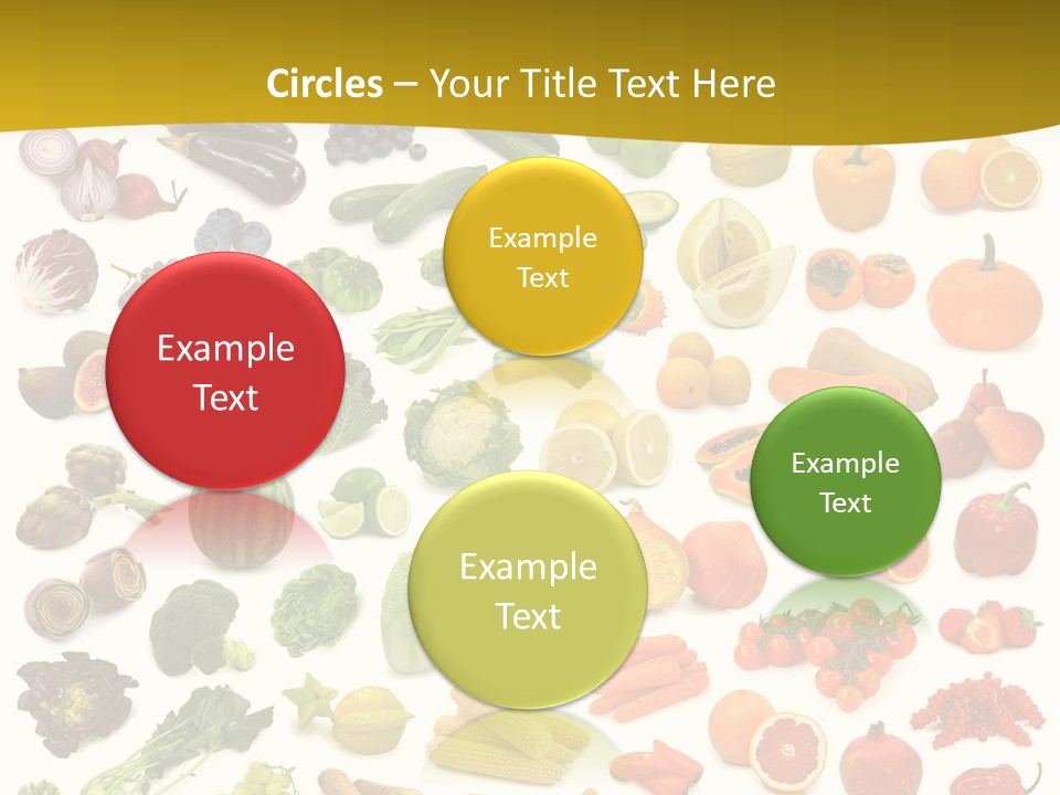 Vegetarian Fruit Assortment PowerPoint Template