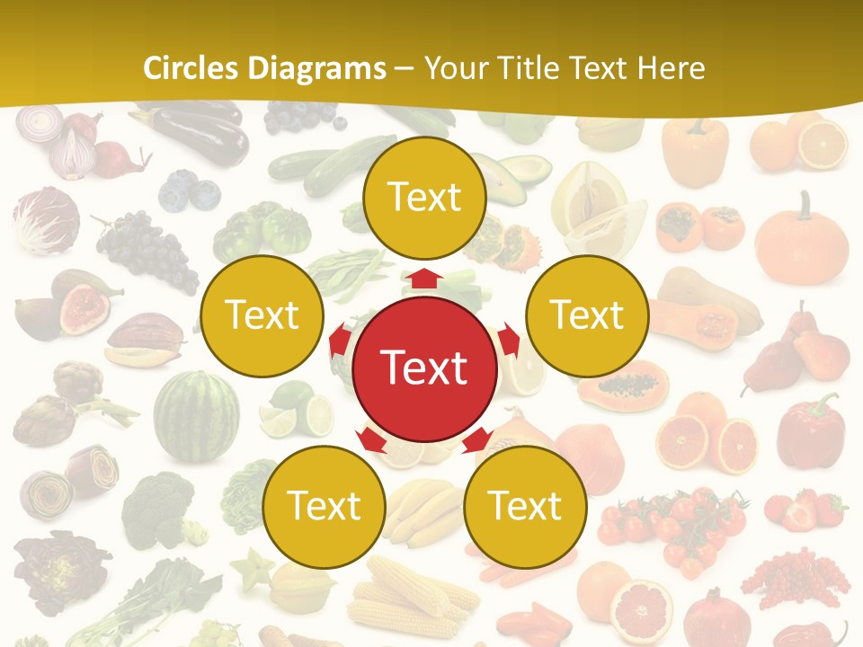 Vegetarian Fruit Assortment PowerPoint Template