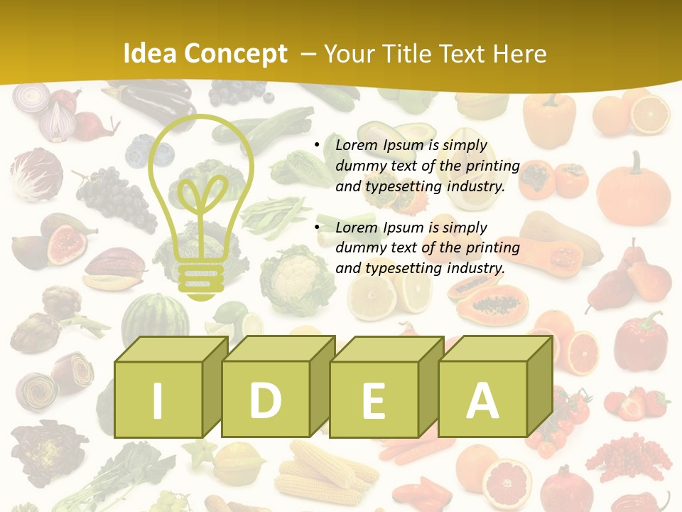 Vegetarian Fruit Assortment PowerPoint Template