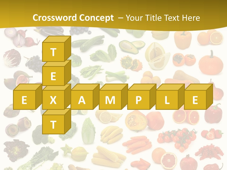 Vegetarian Fruit Assortment PowerPoint Template