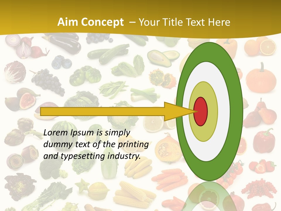 Vegetarian Fruit Assortment PowerPoint Template