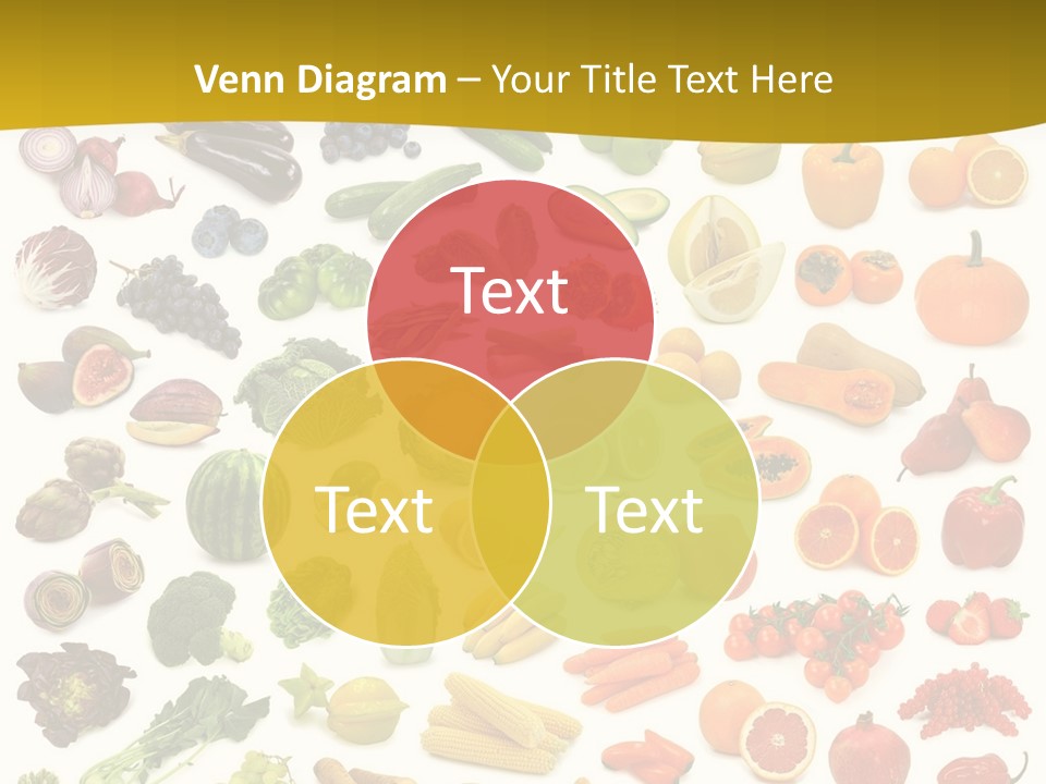 Vegetarian Fruit Assortment PowerPoint Template