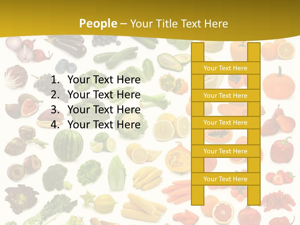 Vegetarian Fruit Assortment PowerPoint Template