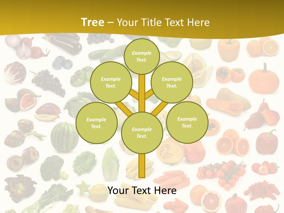 Vegetarian Fruit Assortment PowerPoint Template