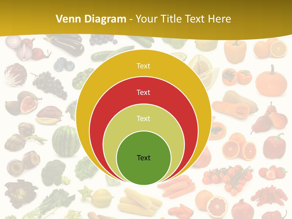 Vegetarian Fruit Assortment PowerPoint Template