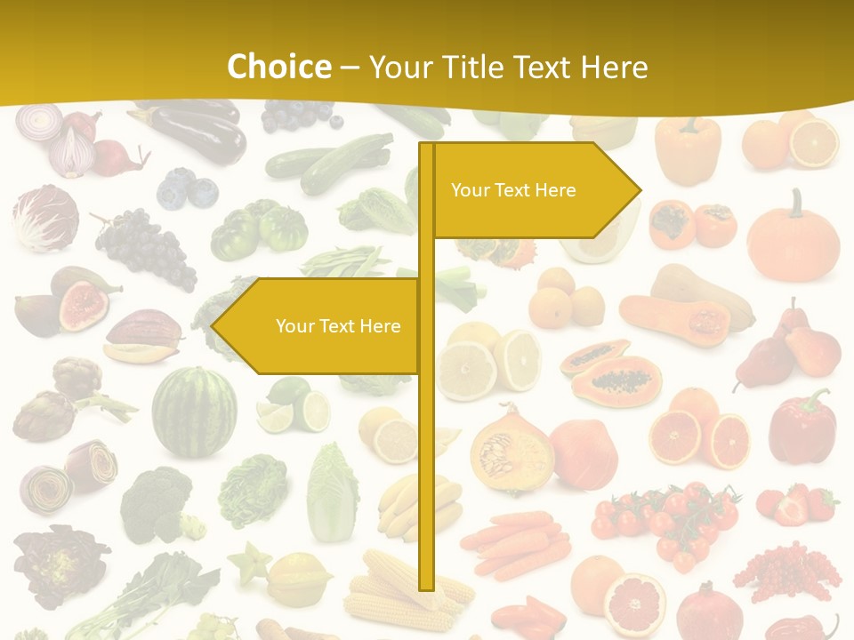 Vegetarian Fruit Assortment PowerPoint Template