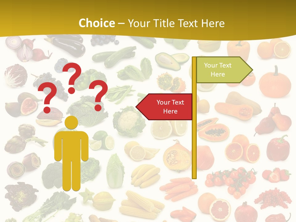 Vegetarian Fruit Assortment PowerPoint Template