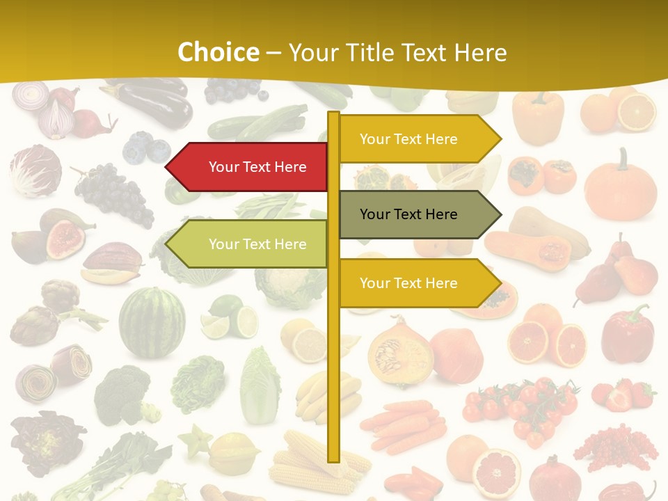 Vegetarian Fruit Assortment PowerPoint Template