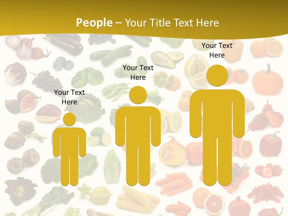 Vegetarian Fruit Assortment PowerPoint Template