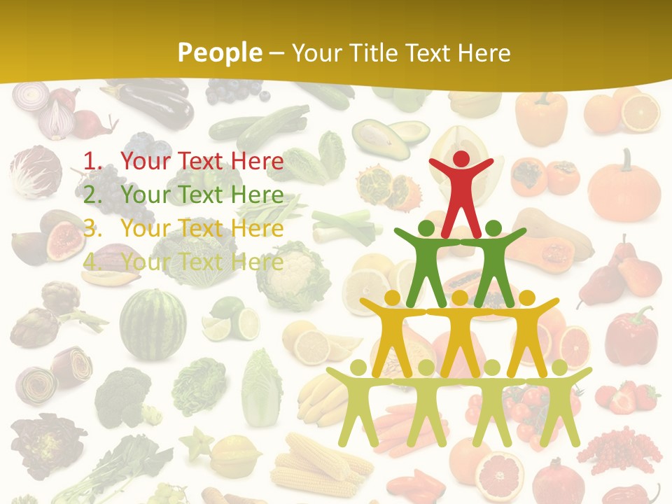 Vegetarian Fruit Assortment PowerPoint Template