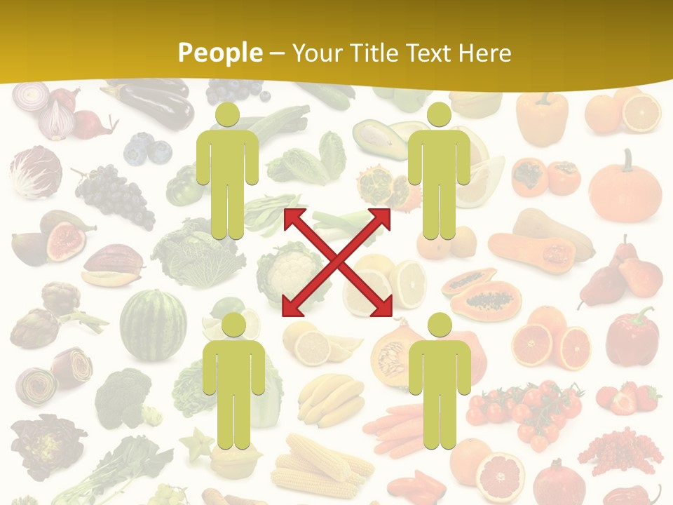 Vegetarian Fruit Assortment PowerPoint Template