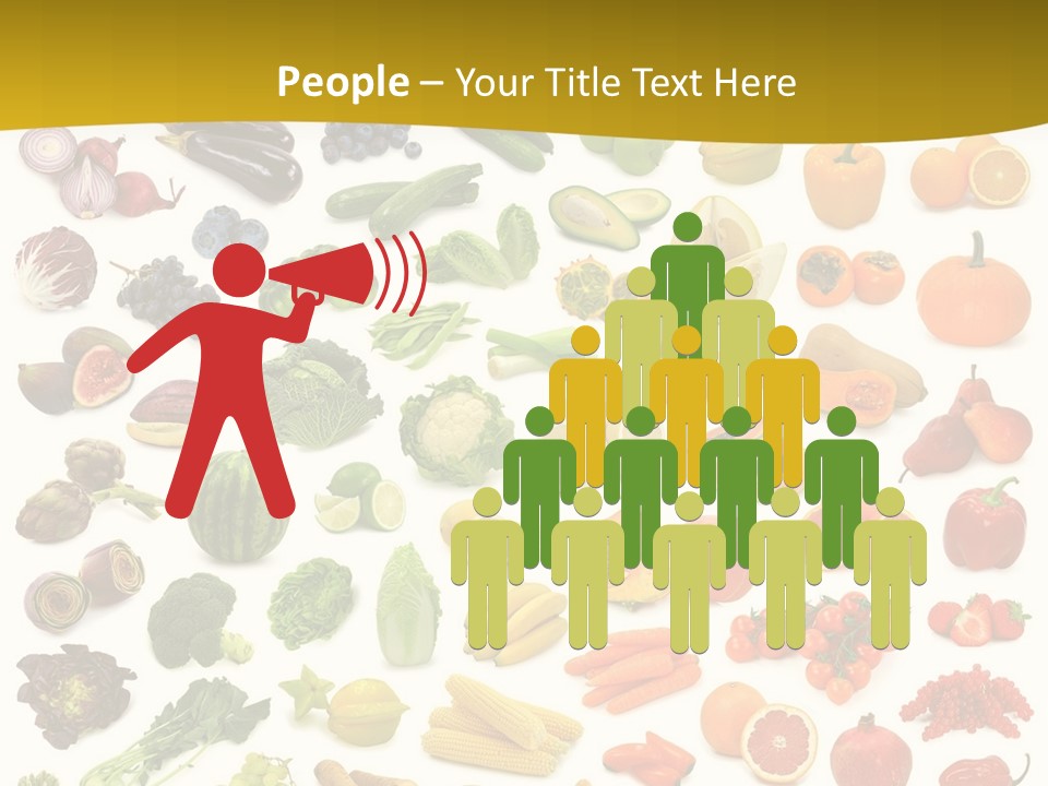 Vegetarian Fruit Assortment PowerPoint Template