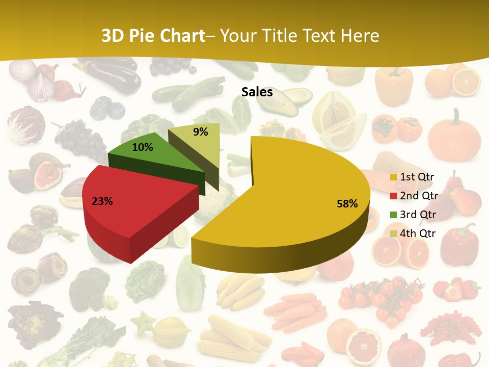 Vegetarian Fruit Assortment PowerPoint Template