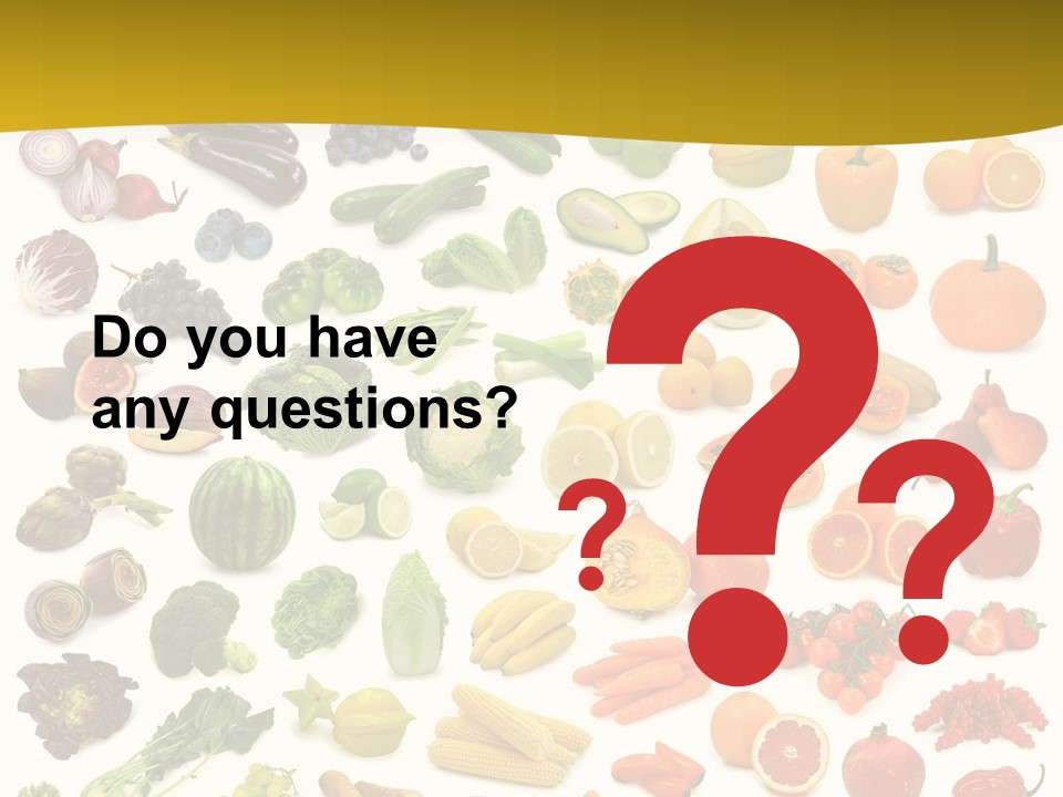 Vegetarian Fruit Assortment PowerPoint Template