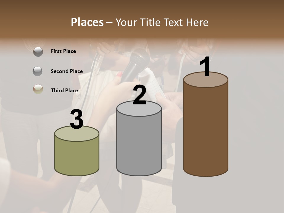 Communication Stage Microphone PowerPoint Template