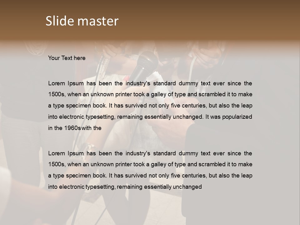 Communication Stage Microphone PowerPoint Template