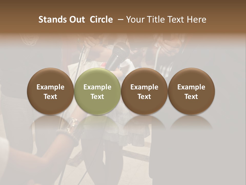 Communication Stage Microphone PowerPoint Template