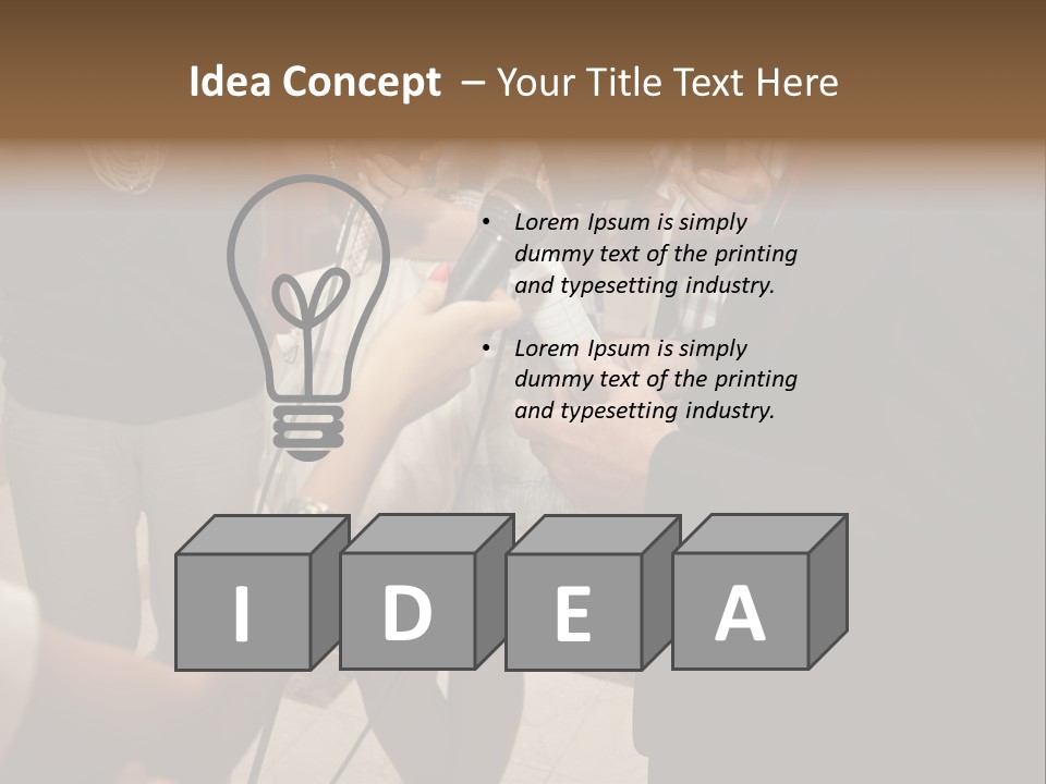 Communication Stage Microphone PowerPoint Template