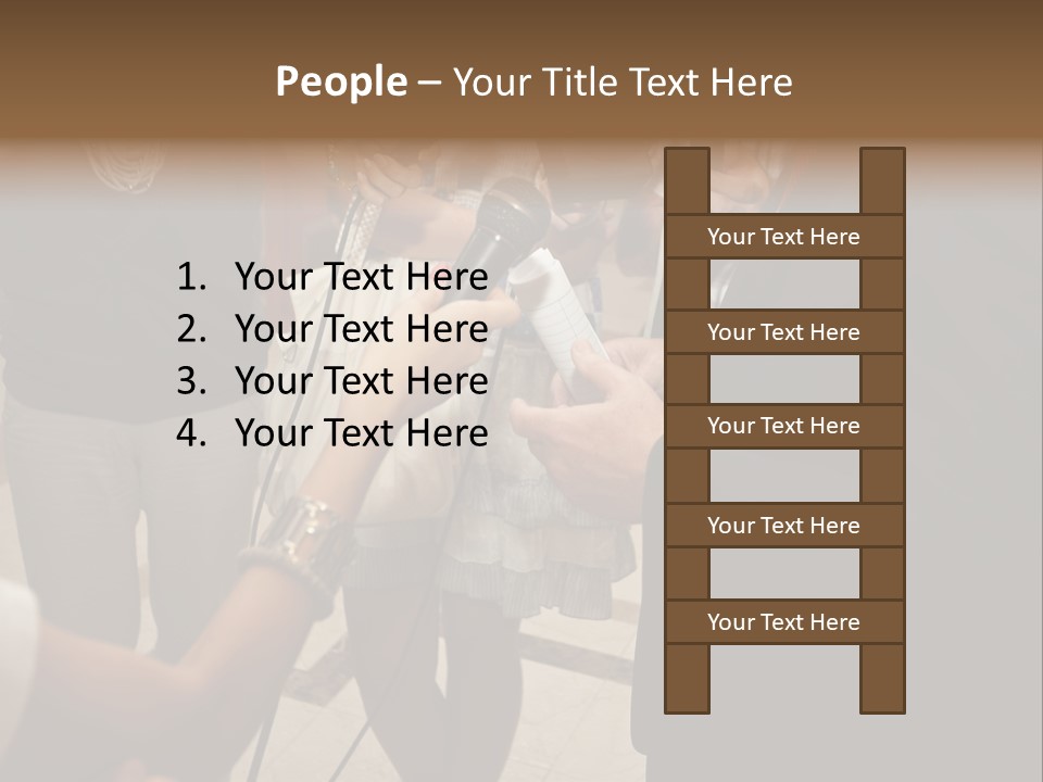 Communication Stage Microphone PowerPoint Template