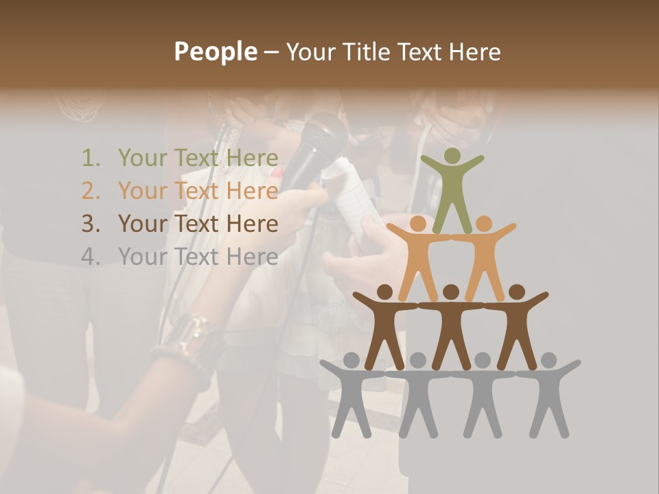 Communication Stage Microphone PowerPoint Template