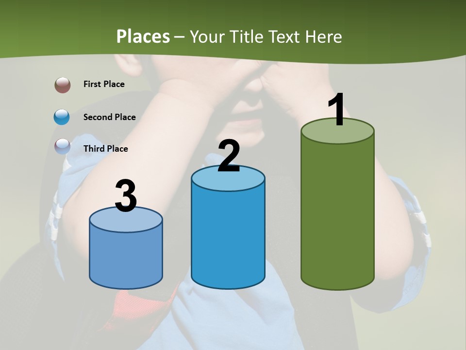 Palm Cute Backpack PowerPoint Template