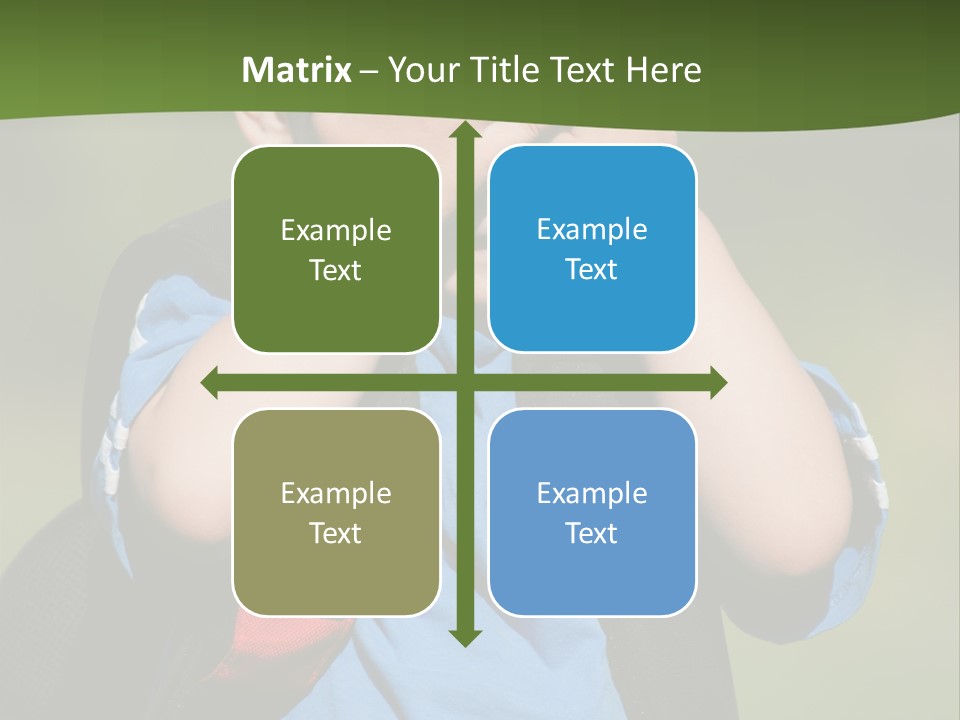 Palm Cute Backpack PowerPoint Template